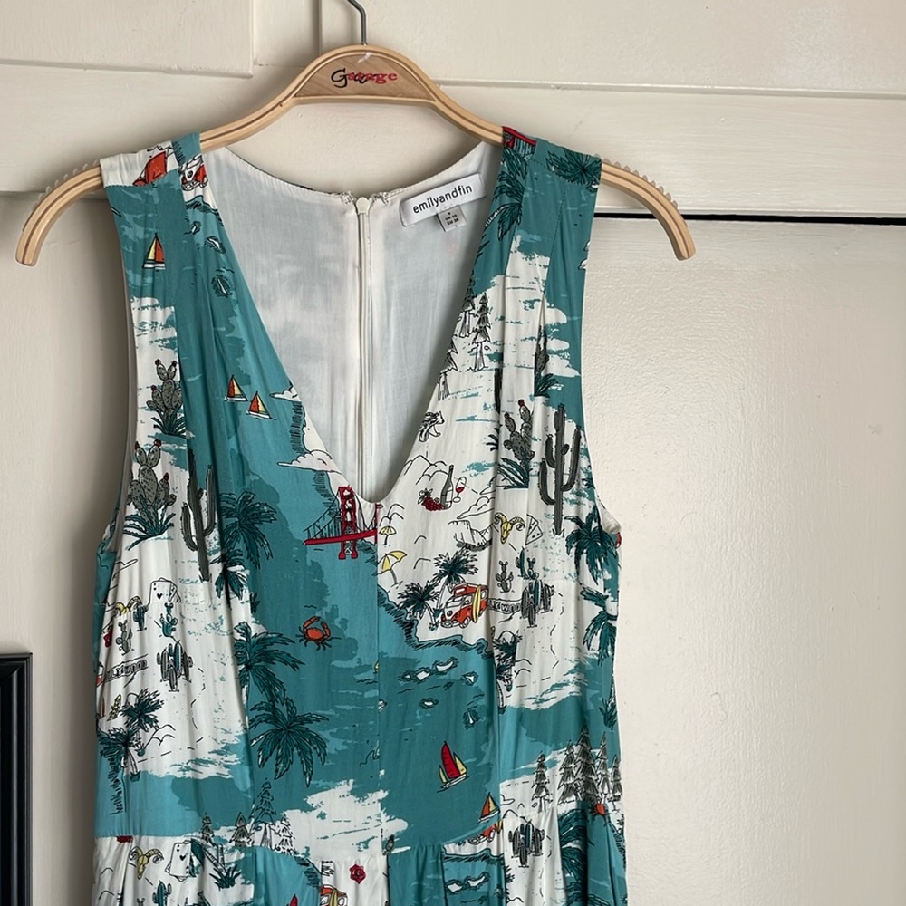 Emily and Fin Golden State dress 👗 POCKETS👗 Size S UK10 EUC